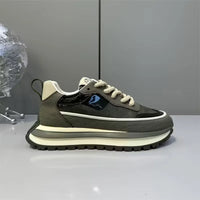 Men's Slip-Resistant Solid Color Sneakers - Low-Top Lace-Up Shoes Suitable for Casual, & Daily Wear