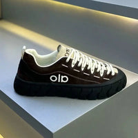 Trendy Men's Suede Platform Sneakers 2026 Spring Casual Leather Skate Shoes Thick Sole Non-slip Work Shoes for Male