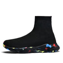 Classic Black High Top Sneakers For Men Women Designer knit Shoes Men's Casual Sneakers Comfortable Slip-on Women's Sports Shoes