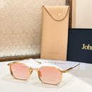 Top High Quality Sunglasses for Men Women For JOHN DALIA JD SAMUEL Business Retro Fashion Gold Alloy Frame Sun Glasses with box