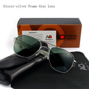 AO Pilot Sunglasses Men Top Quality Brand Designer AGX Tempered Glass Lens Sun Glasses Male