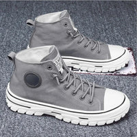 Men's High Top Sneakers 2025 New Canvas Shoes Fashion Male High Top Casual Skateboarding Vulcanized Shoes Brand Comfort Sneakers