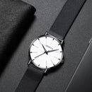 Classic and fashionable men's and women's quartz watches with mesh straps, cool watches, simple and casual couple watches, busin