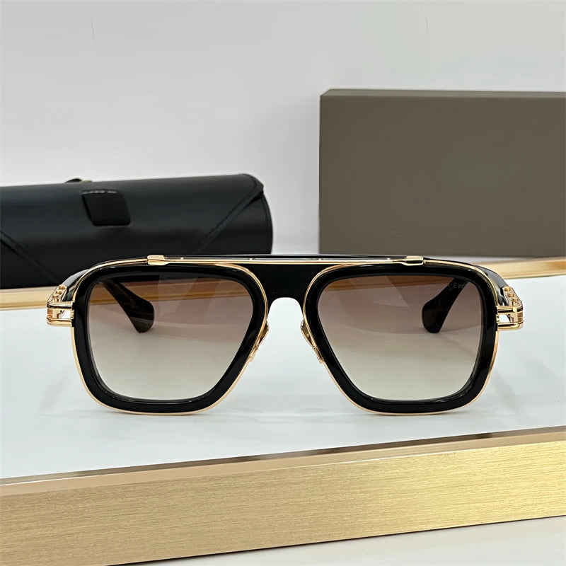 DILTA LXN-EVO DTS403  Luxury Designer Pilot Sunglasses for Women Fashion UV400 Outdoor Double Bridge lunette soleil femme