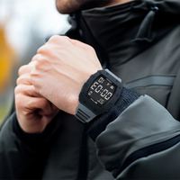 Watches For Man Fashion Sport Stopwatch Alarm Clock Silicone Strap Multifunctional Waterproof Fitness LED Electronic Watch