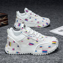Trend New Men's Shoes Non-Slip Breathable Casual Shoes for Men Fashion Designed Personality Lace-up Comfortable Men's Sneakers