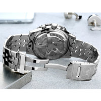 Automatic Watches for Men Mechanical Self Wind Leather Fashion Sports Blue Black White Big 50mm Classic Reloj Hombre Baratos