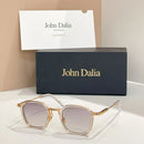 Original For JOHN DALIA JD LEO Retro High Quatity Alloy Square Sunglasses Men Women Classical Eyeglasses Luxury Gift With Box