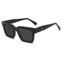 High Quality Thick Framed Acetate Fiber Myopia Sunglasses for Men and Women Luxury Square Design Driving and Fishing Sun Glasses