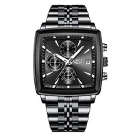 LIGE Luxury Brand Couple Watches Stainless Steel Waterproof Luminous Quartz Watch Fashion Simple Lovers Gifts for Men and Women