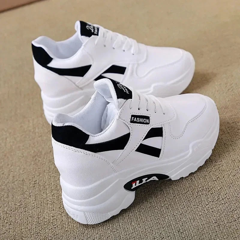 Sneakers Women Platform Inner Increase Shoes Woman Casual Trainers Ladies Chunky Sneakers Zapatos Para Mujeres Tennis Feminino