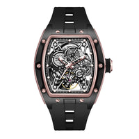 2026 New Automatic watch retro style wholesale mechanical wristwatches skeleton carve waterproof leather no logo mens watch