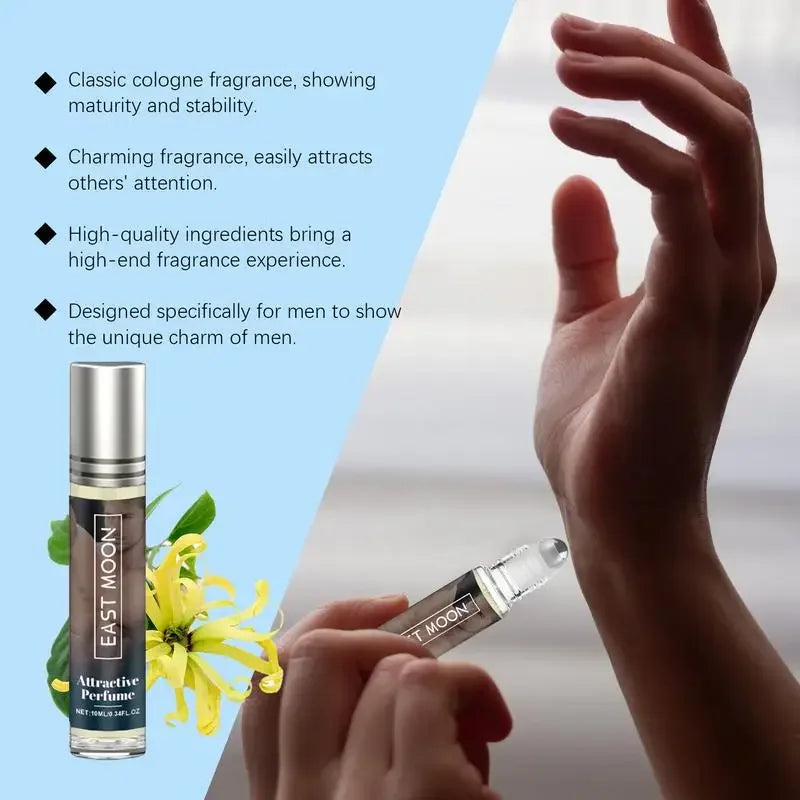 Men Charming Perfume 10ml Pheromone Infused Cologne Men's Perfume Body Fresh Attracts Women Long Lasting Fragrance Roller