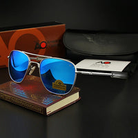 AO Pilot Sunglasses Men Top Quality Brand Designer AGX Tempered Glass Lens Sun Glasses Male