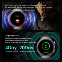 Smart Watches For Men Women 1.5" 360*360 HD Screen 330mAh Battery Heart Rate Sleep Health Bluetooth Call Watches For Man