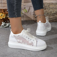 Women Sneakers 2025 New Fashion Summer Casual White Shoes Lace Canvas Breathable Designer Shoes Woman Sneakers Zapatos De Mujer