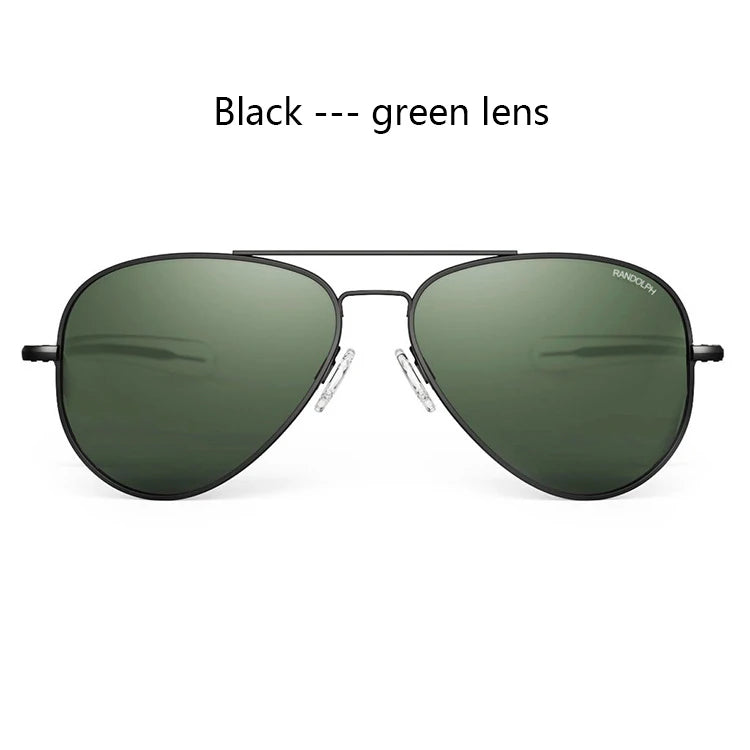 RE Sunglasses Man USA Army Military Aviation Pilot Sunglasses Glass Lens Woman Luxury Brand Retro Titanium Frame High Quality