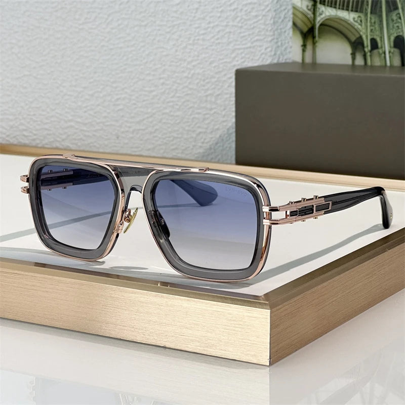 DILTA LXN-EVO DTS403  Luxury Designer Pilot Sunglasses for Women Fashion UV400 Outdoor Double Bridge lunette soleil femme