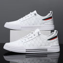 Men's Casual Sport Sneakers - Breathable Upper, Durable PVC Sole, Lace-Up Low-Top Design for All-Season Comfort - Versatile for
