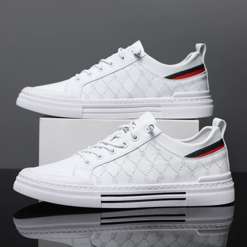 Men's Casual Sport Sneakers - Breathable Upper, Durable PVC Sole, Lace-Up Low-Top Design for All-Season Comfort - Versatile for