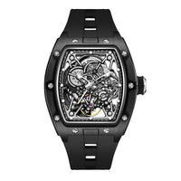 2026 New Automatic watch retro style wholesale mechanical wristwatches skeleton carve waterproof leather no logo mens watch