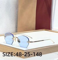 OATMAN Luxury Hexagonal No Frame Sunglasses Premium Alloy Business Elegant Handcrafted Designer Inspired Minimalist
