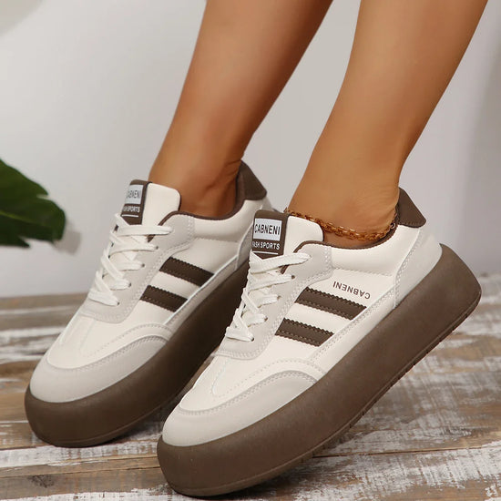 Women Sneakers Spring Autumn Thick Sole Casual Board Shoes Women Soft Sole Inside Increase Training Sneakers Zapatos De Mujer