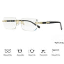 36PCS Rimless Sunglasses for Men and Women, Rectangle Gradient Lens, Metal Frame, Colored Lenses, Unisex Eyewear, Luxury Fashion