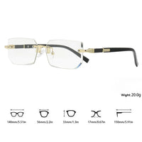 36PCS Rimless Sunglasses for Men and Women, Rectangle Gradient Lens, Metal Frame, Colored Lenses, Unisex Eyewear, Luxury Fashion