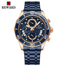 Fashion Watch Men Quartz Waterproof Luminous Hands Chronograph Men's Watches Stainless Steel Man Watch Male Clock