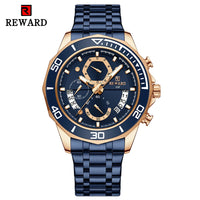 Fashion Watch Men Quartz Waterproof Luminous Hands Chronograph Men's Watches Stainless Steel Man Watch Male Clock