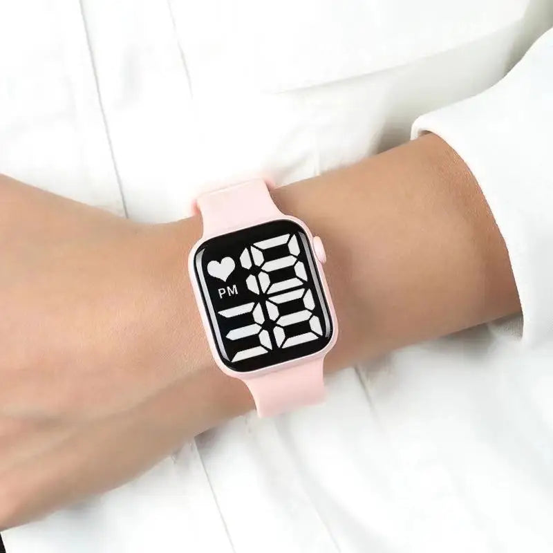 Simple Digital Watches for Women Men Waterproof Sports Silicone Band LED Watch Casual Fashion Electronic Clock Couple Watch Gift