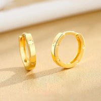 Real 18K Gold Women's Earrings Pure AU750 Earring Clip Simple Earring Clasp Design Fine Jewelry Gift