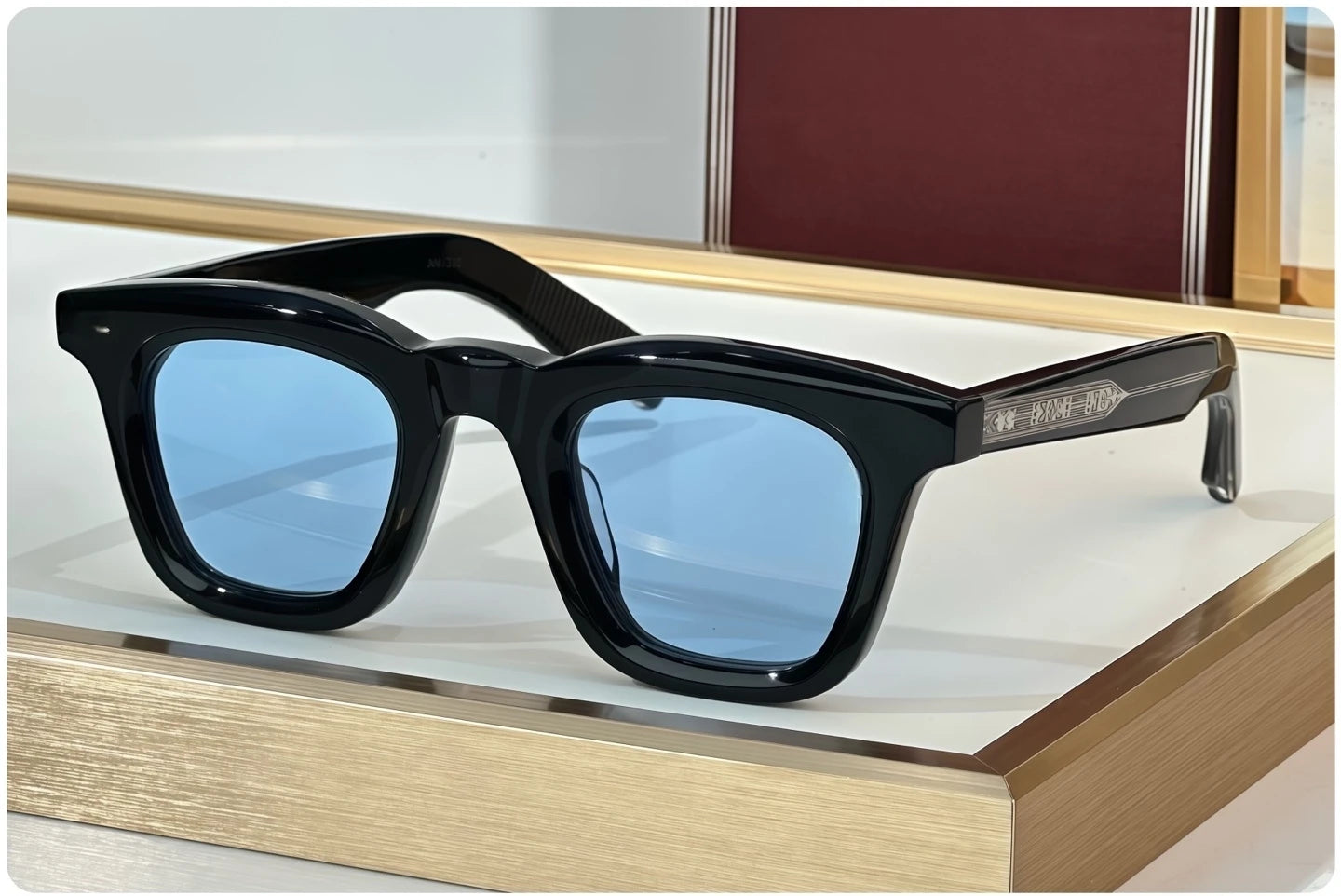 JMM LECLAIR  Sunglasses Men Fashion Travel Sunglasses Square Thick Acetate Popular Luxury Brand Women's Sunglasses in Trend