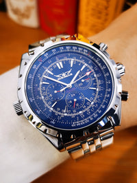 JARAGAR Sports Mens Watches Top Brand Luxury Automatic Mechanical Watch for Men Casual Leather Steel Strap Military Wristwatches