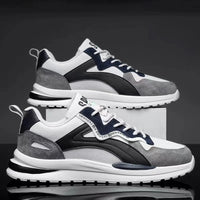 Men's Low-Top Laced Training Sneakers, Suitable for Outdoor Workouts, Anti-Slip Comfortable Hiking Shoes