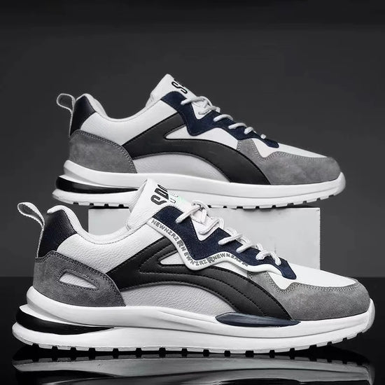 Men's Low-Top Laced Training Sneakers, Suitable for Outdoor Workouts, Anti-Slip Comfortable Hiking Shoes