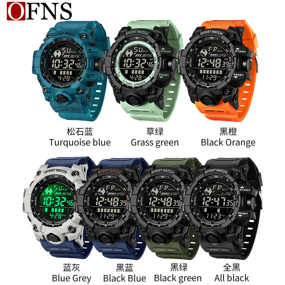 New sports watch fashion trend single waterproof electronic watch youth multi-function luminous watch