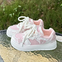 Korean High on Platform Sneakers Shoes for Women Sale Offers Deals Stylish Y2k Fashion Comfortable and Elegant 39 Woman Footwear
