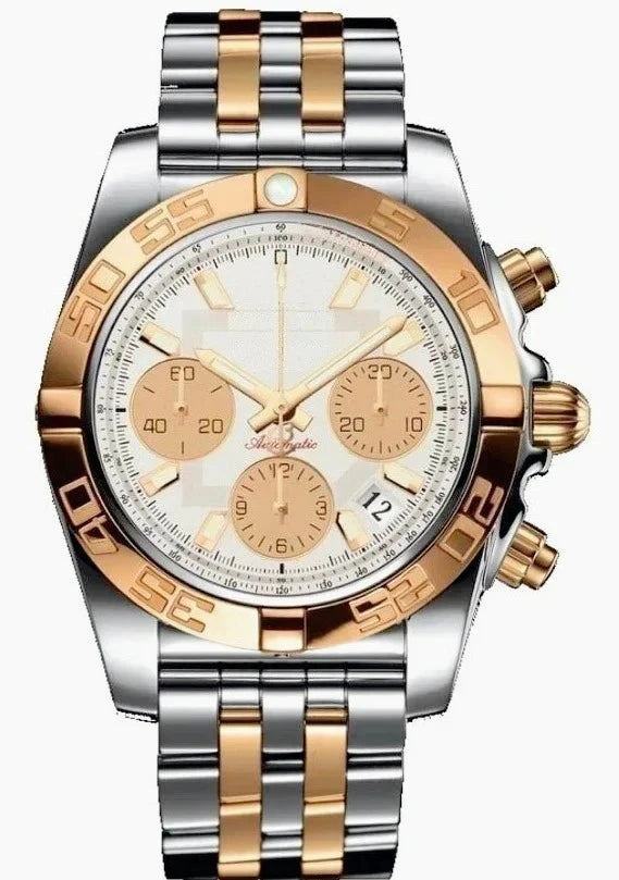 Modern Sophisticated Updated Mens Chronograph Quartz Watches Rustproof Premium High Grade Steel Band Multi Function Stopwatch