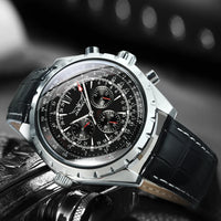 JARAGAR Sports Mens Watches Top Brand Luxury Automatic Mechanical Watch for Men Casual Leather Steel Strap Military Wristwatches