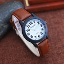 2026 new simple fashion leather strap watches for woman man children boys young students 12hours quartz waterproof watches clock