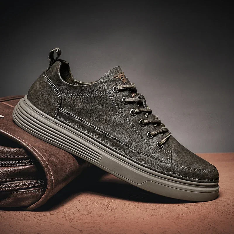 Classic Men's Sneakers Platform Slip on Casual Shoes for Men Leather Sneakers New Comfort Flat Shoes Spring Men's Loafers Shoes