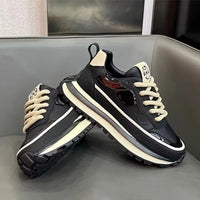Men's Slip-Resistant Solid Color Sneakers - Low-Top Lace-Up Shoes Suitable for Casual, & Daily Wear