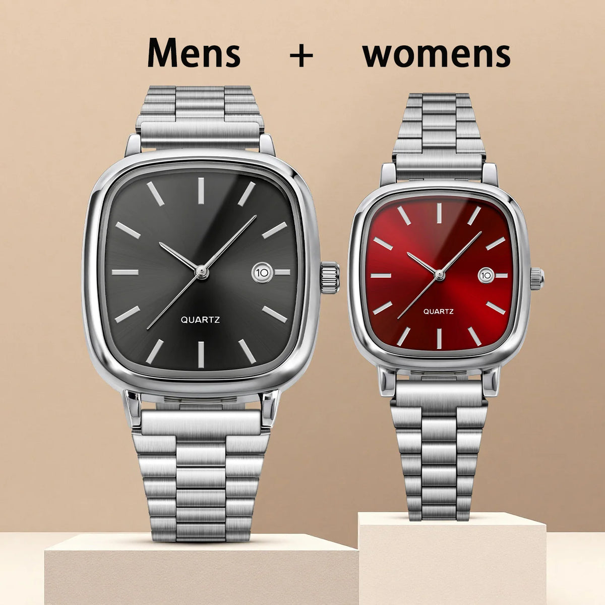 Silver black red
