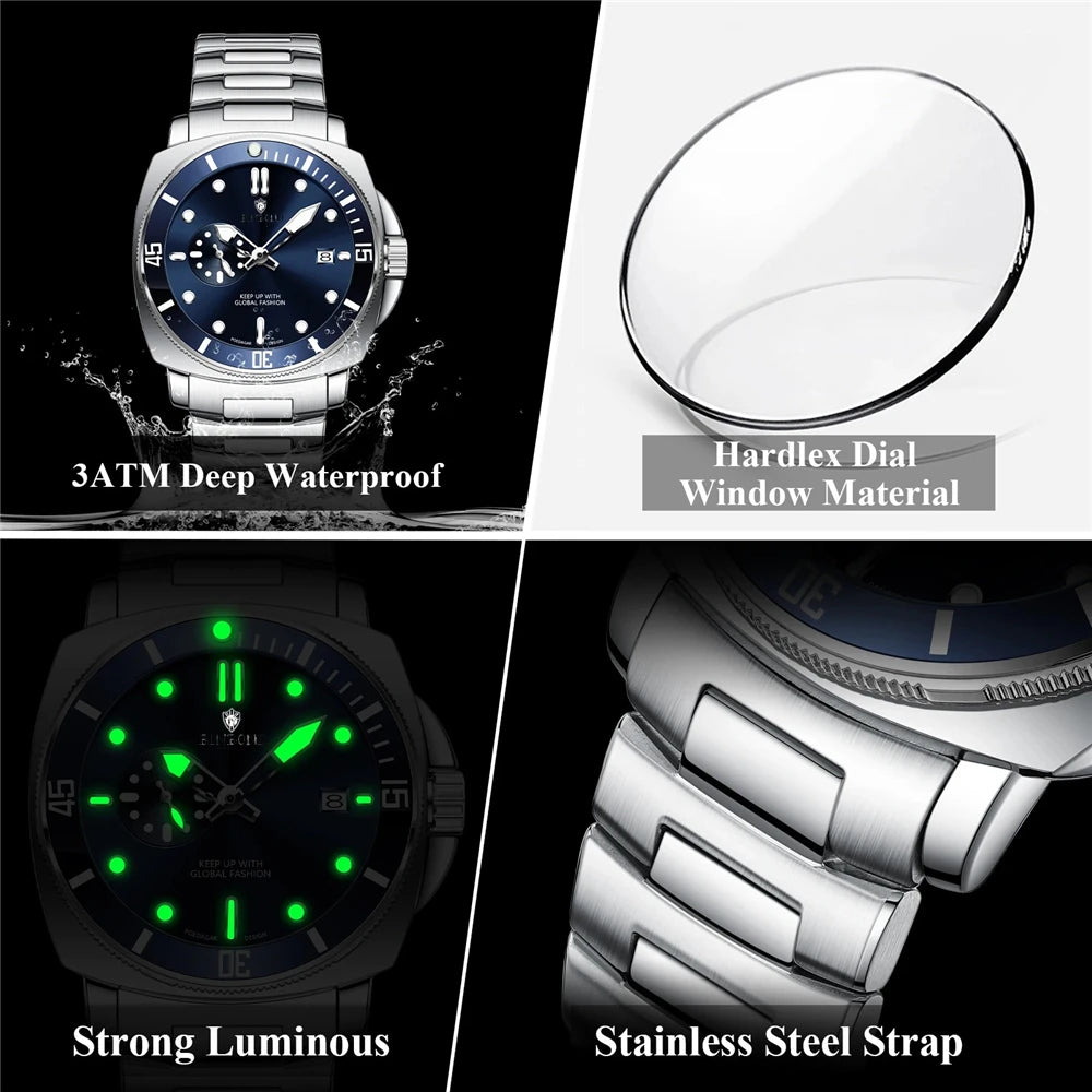 New Gifts Watches For Man Luxury Brand Mens Fashion Quartz Wristwatches Automatic Watch Men Sports Chornograph Digital Clock