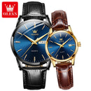 OLEVS 6898 Couple Watches Luxury Original Fashion Brand Waterproof Luminous Quartz Wristwatch Calendar Design For Date Sport