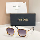 Original For JOHN DALIA JD LEO Retro High Quatity Alloy Square Sunglasses Men Women Classical Eyeglasses Luxury Gift With Box