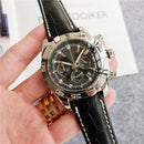 Modern Sophisticated Updated Mens Chronograph Quartz Watches Rustproof Premium High Grade Steel Band Multi Function Stopwatch