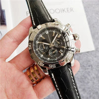 Modern Sophisticated Updated Mens Chronograph Quartz Watches Rustproof Premium High Grade Steel Band Multi Function Stopwatch